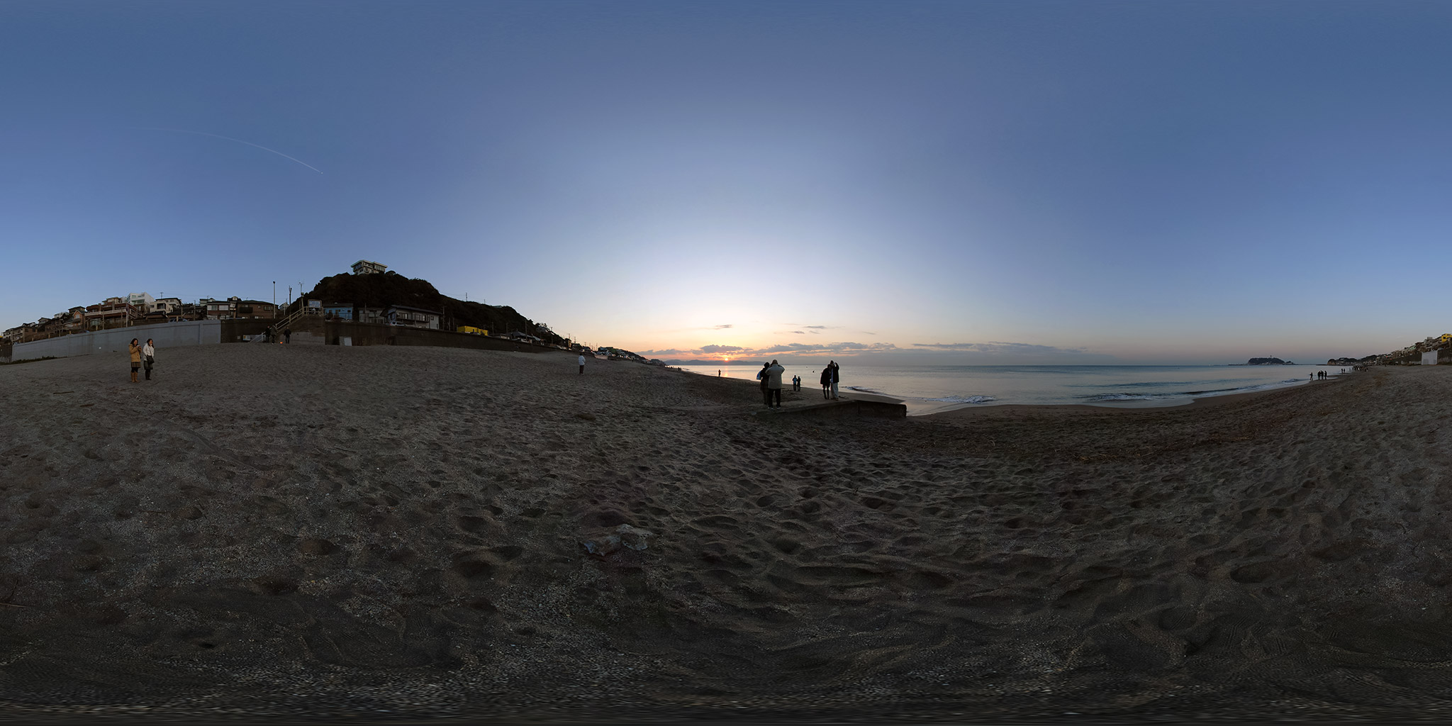 View 360° Panorama 七里ケ浜初日の出
